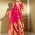 Pink woven paithani silk saree – designer broad border wedding wear with blouse
