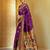 Purple woven paithani silk blend saree with blouse