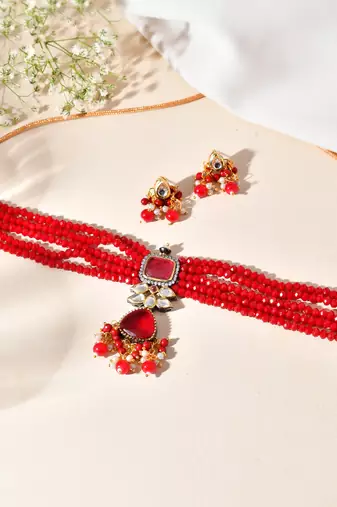 traditional necklace & earrings for women