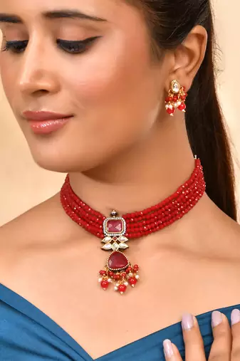 traditional necklace & earrings for women