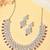 Golden pearl necklace & earring set