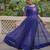 Blue faux georgette bandhni print with kutchi patche work navratri kurti