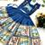 blue chinnon girls lehenga choli with embroidered work