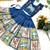 blue chinnon girls lehenga choli with embroidered work