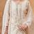 Off white pure bombay cotton semi stitched mirror & thread work suits