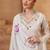 Off white pure bombay cotton semi stitched mirror & thread work suits