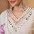 Off white pure bombay cotton semi stitched mirror & thread work suits