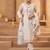 Off white cotton mirror & thread work suits
