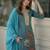 Tissue with floral print and embroidery party wear kurti set