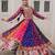 Multi Kutchi Gamthi  Work Blouse With Georgette gamthi embellished  Flared Lehenga