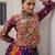 Multi Kutchi Gamthi  Work Blouse With Georgette gamthi embellished  Flared Lehenga