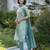 Tissue with floral print and embroidery party wear kurti set
