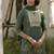 Tissue with floral print and embroidery party wear kurti set