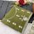 green shimmer silk blend sequin embroidered saree with blouse