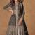 Black embroidery & sequins work georgette anarkali lehanga suit - free size stitching (size upto 42")