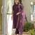 Roman with mandarin collar party wear kurti set