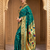 Green traditional paithani silk saree with zari detailing – party & wedding wear with blouse