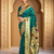 Green traditional paithani silk saree with zari detailing – party & wedding wear with blouse