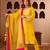 Panchi yellow silk hand embroidered suit set