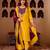 Sheeshphool yellow silk hand embroidered suit set