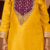 Sheeshphool yellow silk hand embroidered suit set