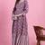 Rajnandini women's cotton jaipuri printed maternity gown with zipper