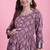 Rajnandini women's cotton jaipuri printed maternity gown with zipper