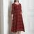 Rajnandini women's cotton jaipuri printed maternity gown with zipper
