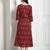 Rajnandini women's cotton jaipuri printed maternity gown with zipper