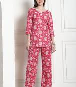 women's pure cotton printed co-ords