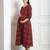 Rajnandini women's cotton jaipuri printed maternity gown with zipper