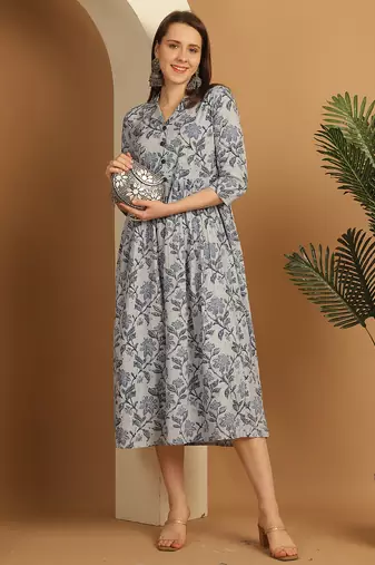 Rajnandini women's pure cotton jaipuri printed gown
