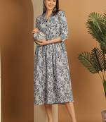 women's pure cotton jaipuri printed gown