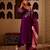 Mayuri purple silk hand embroidered suit set