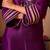 Mayuri purple silk hand embroidered suit set