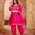 Pink silk suit with gota work