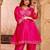 Pink silk suit with gota work