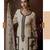 Cream chinon silk free size upto 44 full stitched suits