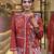 Rust Red Multicolor  Embroidered Cotton Co-Ord Set