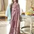 twilight lavender poly viscose georgette floral foil work saree