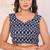 navy blue Georgette Ready to Wear Ruffle Style Saree With Blouse & Belt
