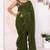 Attractive Georgette Fabric Ruffle Style Ready to Wear Saree With Unstitched Embroidery Blouse