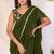 Attractive Georgette Fabric Ruffle Style Ready to Wear Saree With Unstitched Embroidery Blouse
