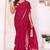 rani Georgette Fabric Ruffle Style Ready to Wear Saree With Unstitched Blouse