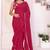 rani Georgette Fabric Ruffle Style Ready to Wear Saree With Unstitched Blouse