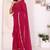 rani Georgette Fabric Ruffle Style Ready to Wear Saree With Unstitched Blouse