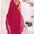 rani Georgette Fabric Ruffle Style Ready to Wear Saree With Unstitched Blouse