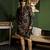 Black cotton printed kurta pajama