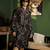 Black cotton printed kurta pajama