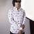 White cotton printed  shirt
